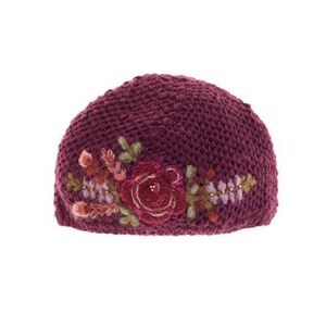 Josephine Cloche Plum French Knot Hat